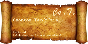 Csontos Terézia névjegykártya